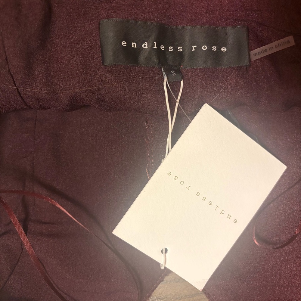 Endless Rose Maroon Skirt Set with Gold Buttons - Picture 2 of 2